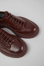Walden Burgundy leather lace-up shoes