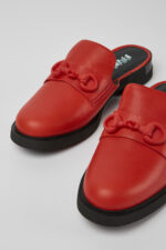Twins Semiopen red leather shoes