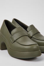 Thelma Green leather shoes for women