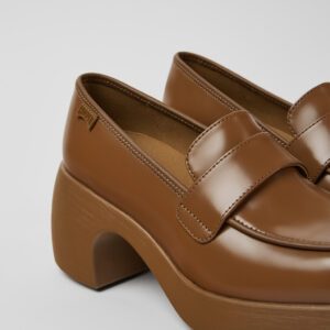 Thelma Brown leather shoes for women