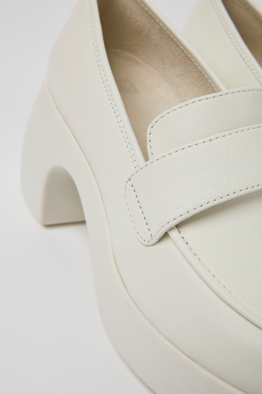 Thelma White leather shoes for women