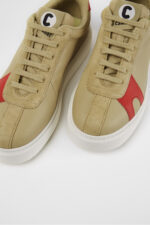 Runner K21 Beige suede and leather sneakers