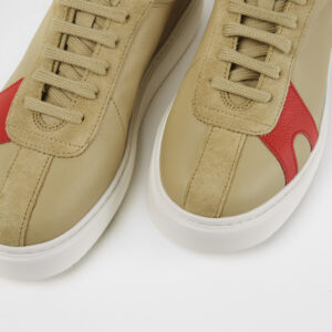 Runner K21 Beige suede and leather sneakers