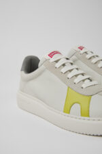 Runner K21 White non-dyed leather and nubuck sneakers for women