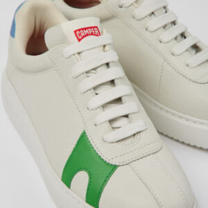 Twins White Leather Sneaker for Women