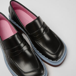 Taylor Black leather women's heels