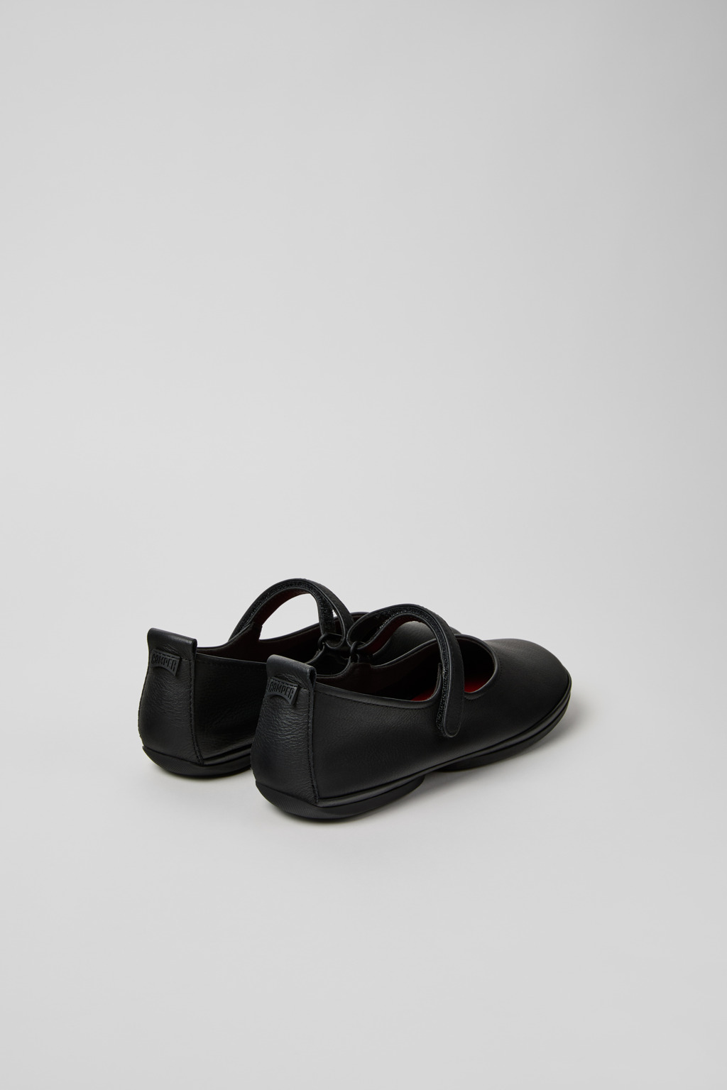 Right Nina Black Leather Ballerinas for Women.