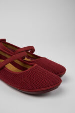 Right TENCEL® Burgundy TENCEL® Lyocell and nubuck shoes for women
