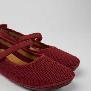 Right TENCEL® Burgundy TENCEL® Lyocell and nubuck shoes for women