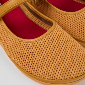 Right Orange Textile/Leather Ballerina for Women