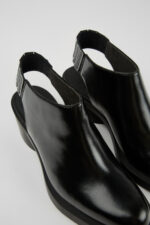 Bonnie Black leather heels for women