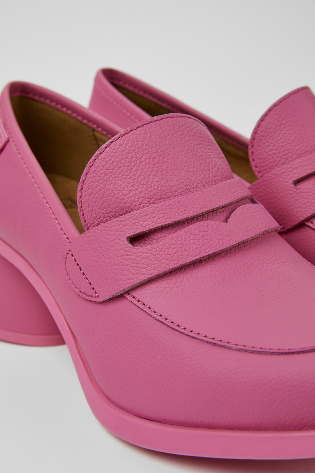 Kiara Pink leather heels