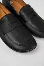 Right Black leather shoes for women