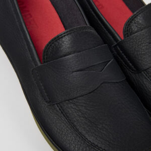 Right Black Leather Loafer for Women