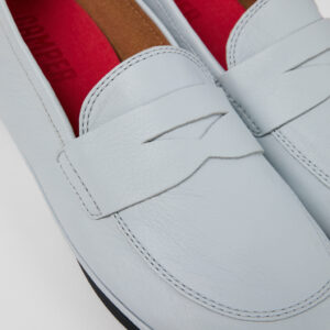 Right Gray Leather Loafer for Women