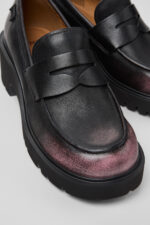 Milah Black Leather Moccasins for Women.