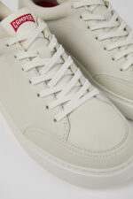Runner K21 White Leather Shoes for Women.