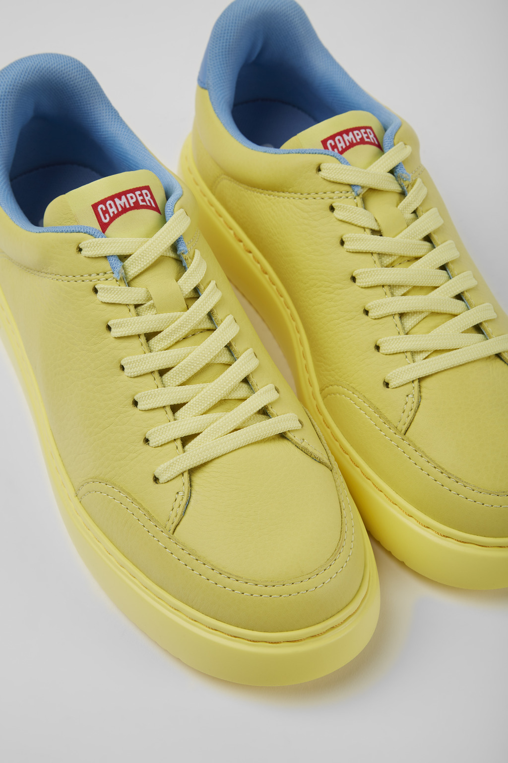 Runner K21 Yellow leather sneakers for women