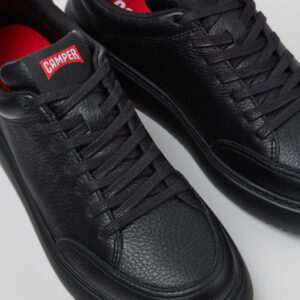 Runner K21 Black Leather Shoes for Women.