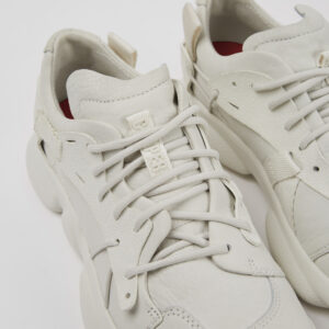 Karst White non-dyed leather sneakers for women