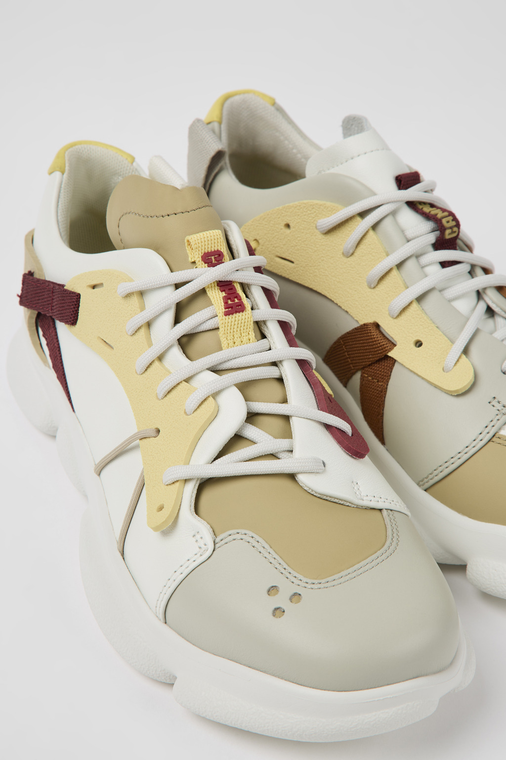 Twins Multicolored leather and textile sneakers for women