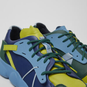 Twins Multicolored leather and textile sneakers for women