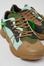 Twins Multicolored Leather/Textile Sneaker for Women