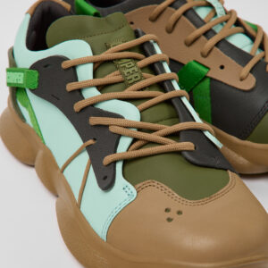 Twins Multicolored Leather/Textile Sneaker for Women