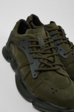 Karst Green nubuck and textile sneakers for women