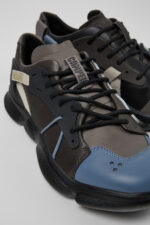 Twins Multicolored leather and textile sneakers for women