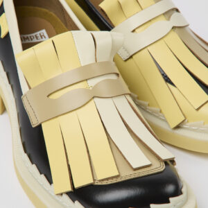 Twins Multicolored leather loafers for women
