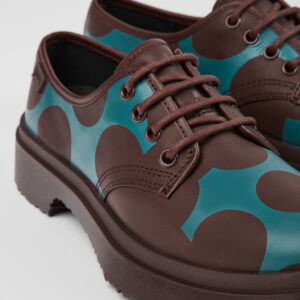 Twins Burgundy and blue leather shoes for women
