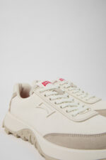 Drift Trail White Textile and Nubuck Leather Sneakers for Women.
