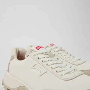 Drift Trail White Textile and Nubuck Leather Sneakers for Women.
