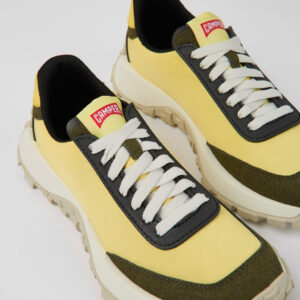 Drift Trail Yellow textile and nubuck sneakers for women
