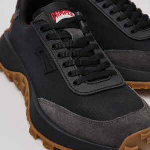 Drift Trail Black and Gray Recycled PET and Leather Sneakers for Women.