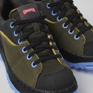 Teix Green and gray recycled textile shoes for women