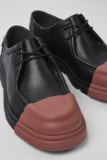 Junction Black Leather Wallabee Shoe for Women