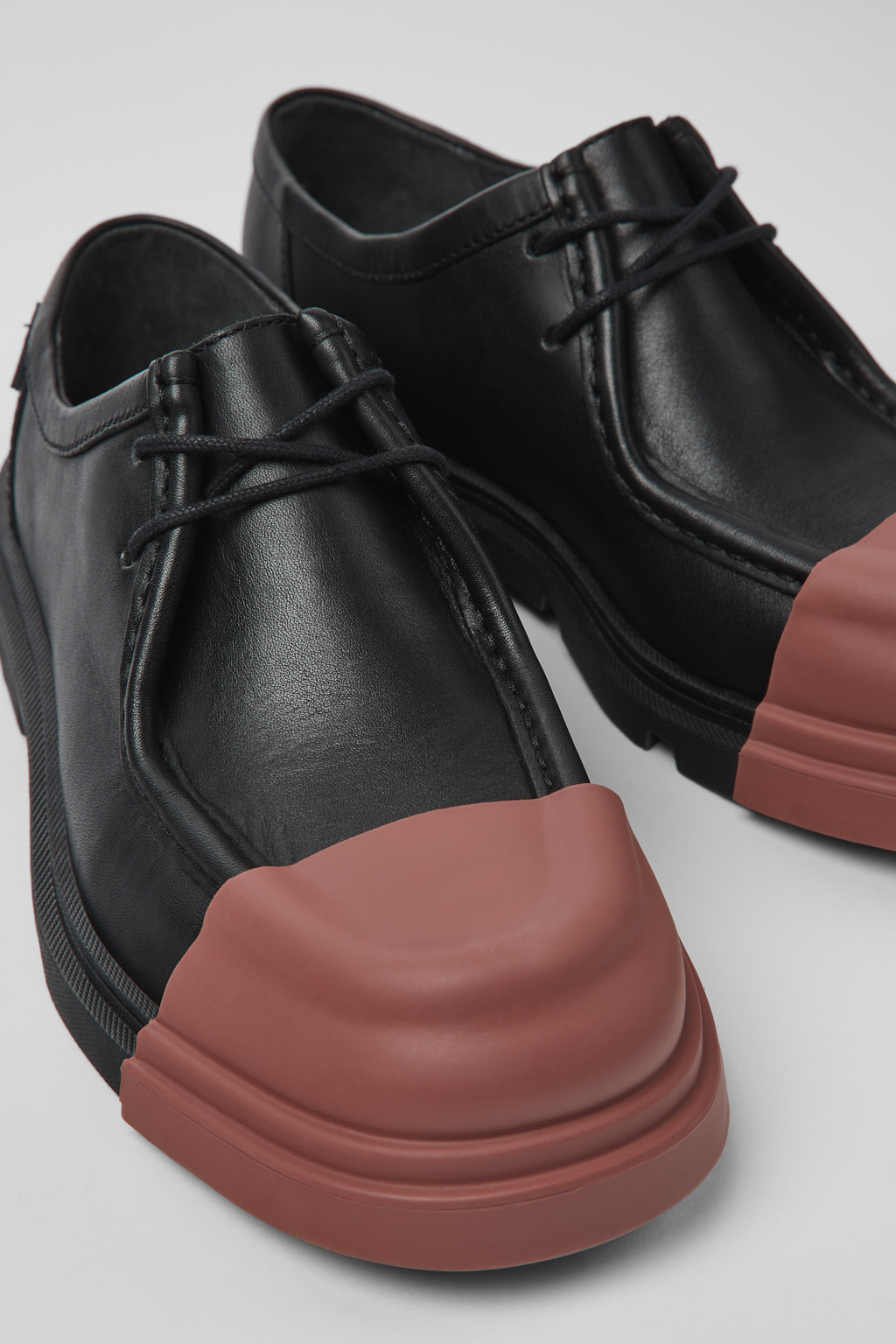 Junction Black Leather Wallabee Shoe for Women