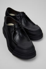 Junction Black Leather Shoes for Women.
