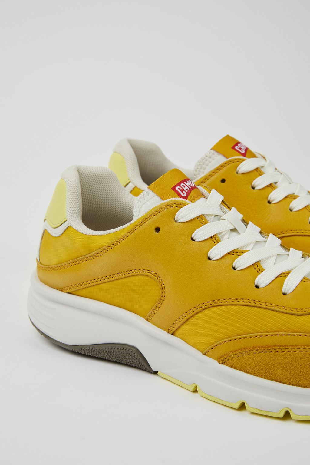 Drift Yellow textile and leather sneakers for women