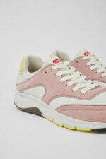 Drift White and pink textile and nubuck sneakers for women