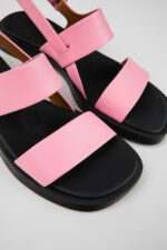 Dana Pink Leather 2-Strap Sandal for Women