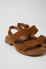 Dana Brown Nubuck Leather Sandals for Women.