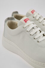 Runner Up White non-dyed leather sneakers for women