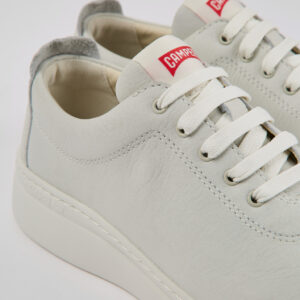Runner Up White non-dyed leather sneakers for women