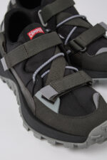 Drift Trail Black and gray textile and nubuck sneakers for women