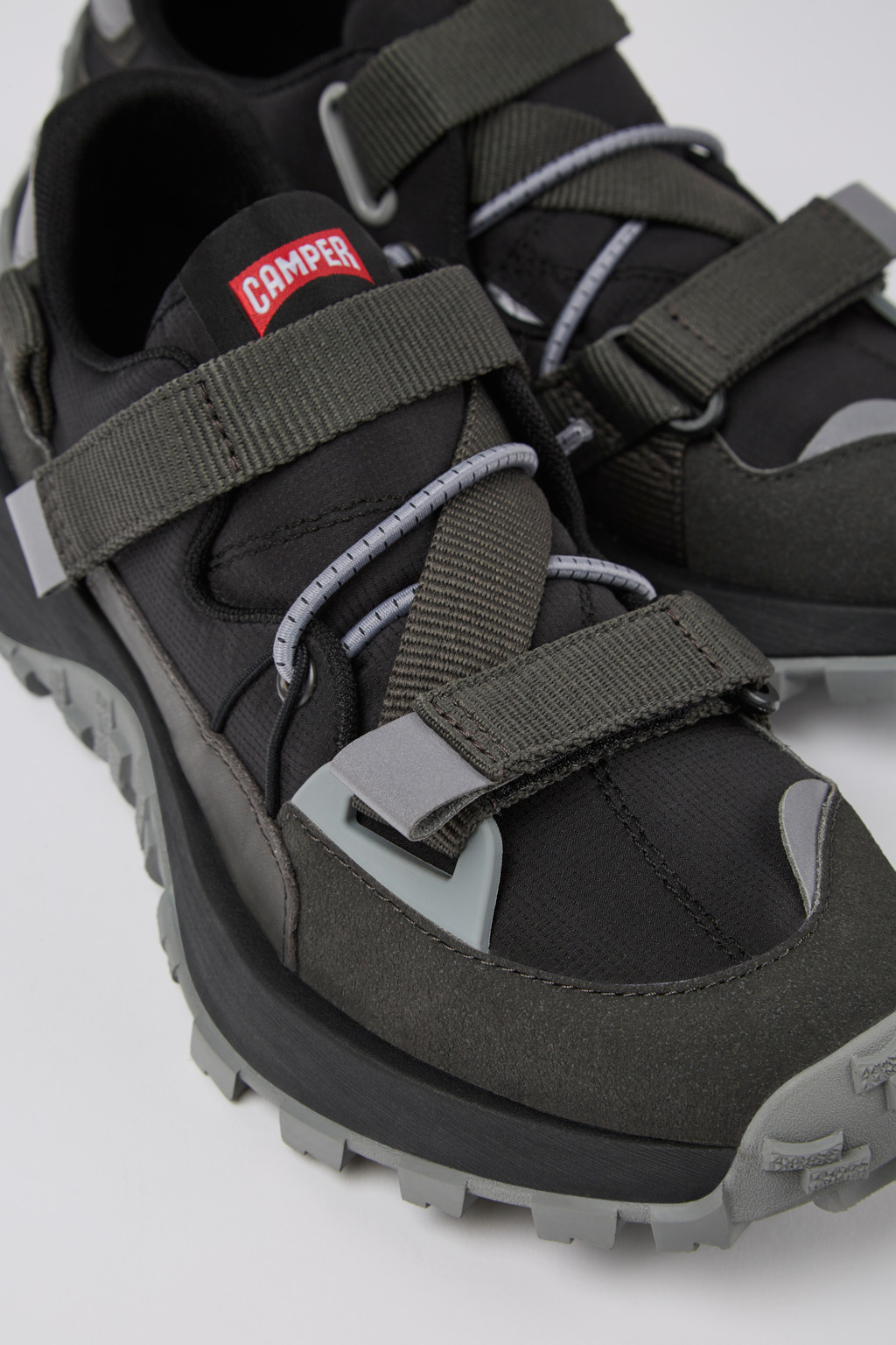 Drift Trail Black and gray textile and nubuck sneakers for women
