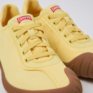 Path Yellow textile sneakers for women