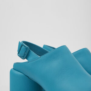 Niki Blue leather heels for women
